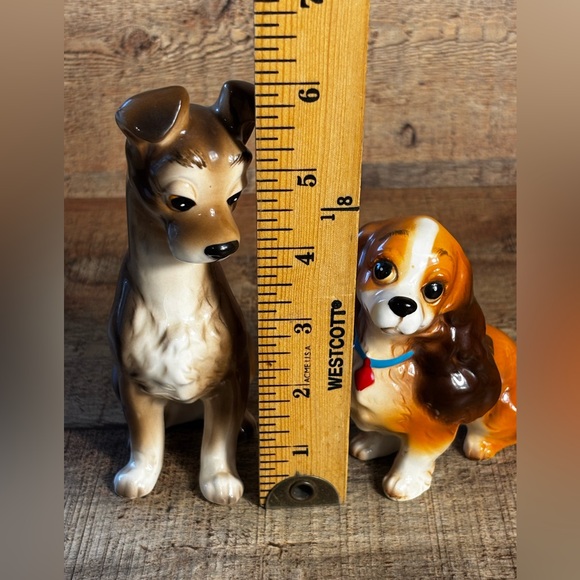 Vintage Disney Lady & the Tramp 60’s Disneyland Ceramic Figurines Made in Japan - Picture 12 of 13